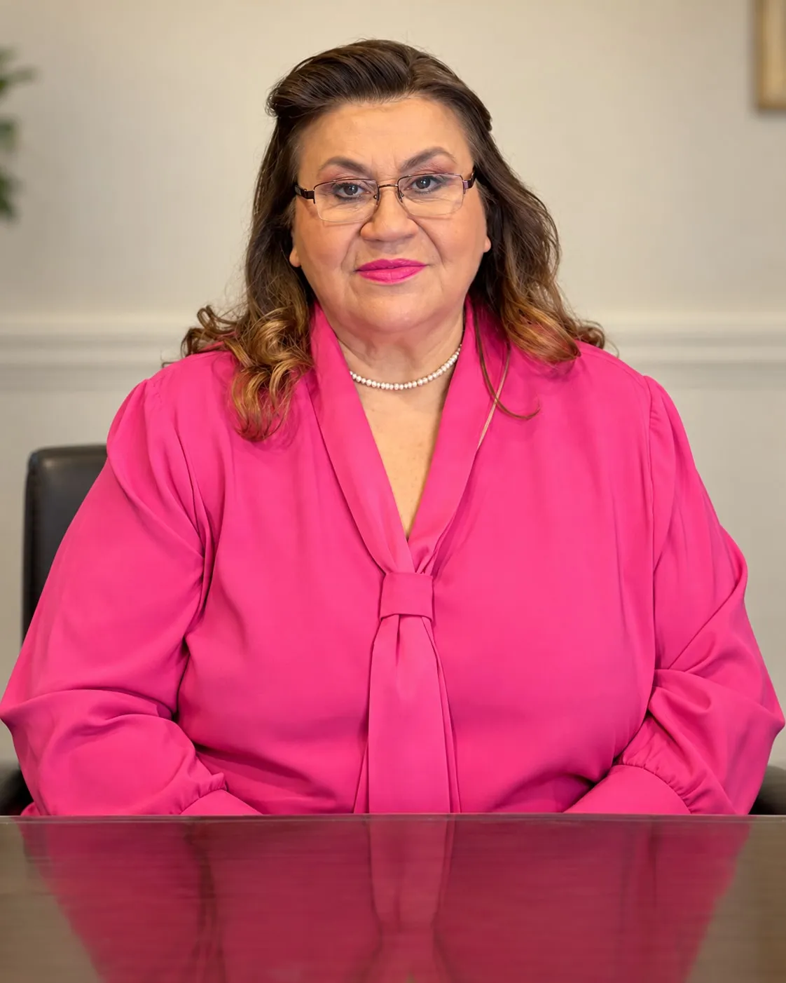 Retrato de la Econ. Cristina Solana Muñoz Ruivo, presidenta en ejercicio del CGCEP